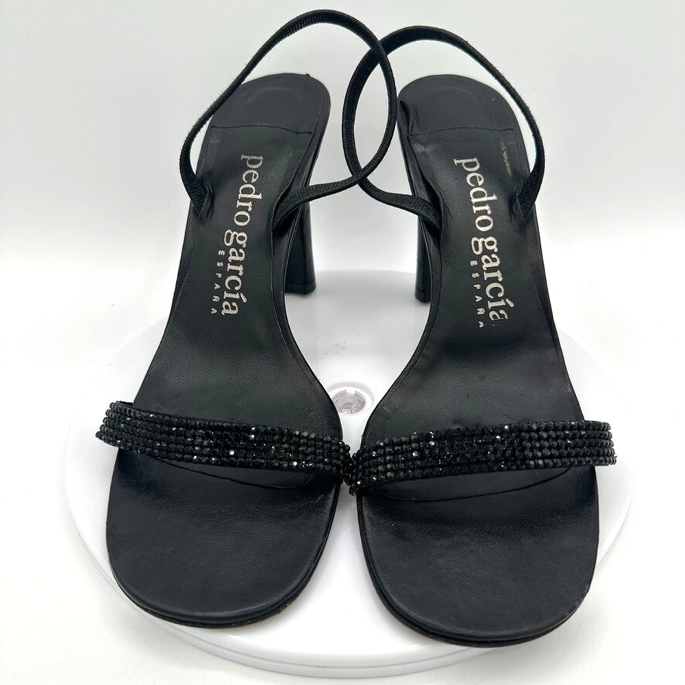 Pedro Garcia Black Embellished Heels